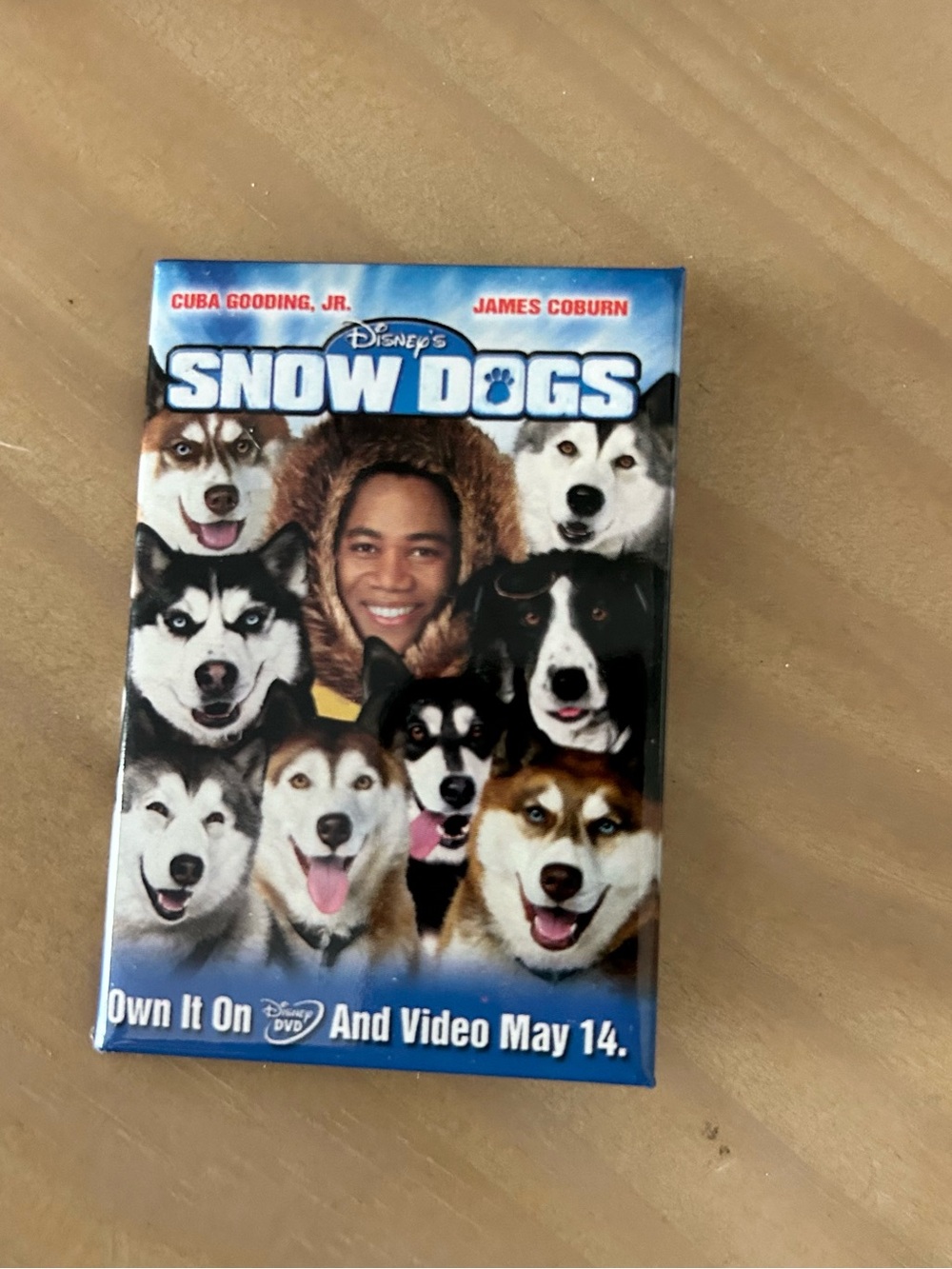 Disney Snow Dogs Promo Pin Movie Release May 14 2002 Collectible Button